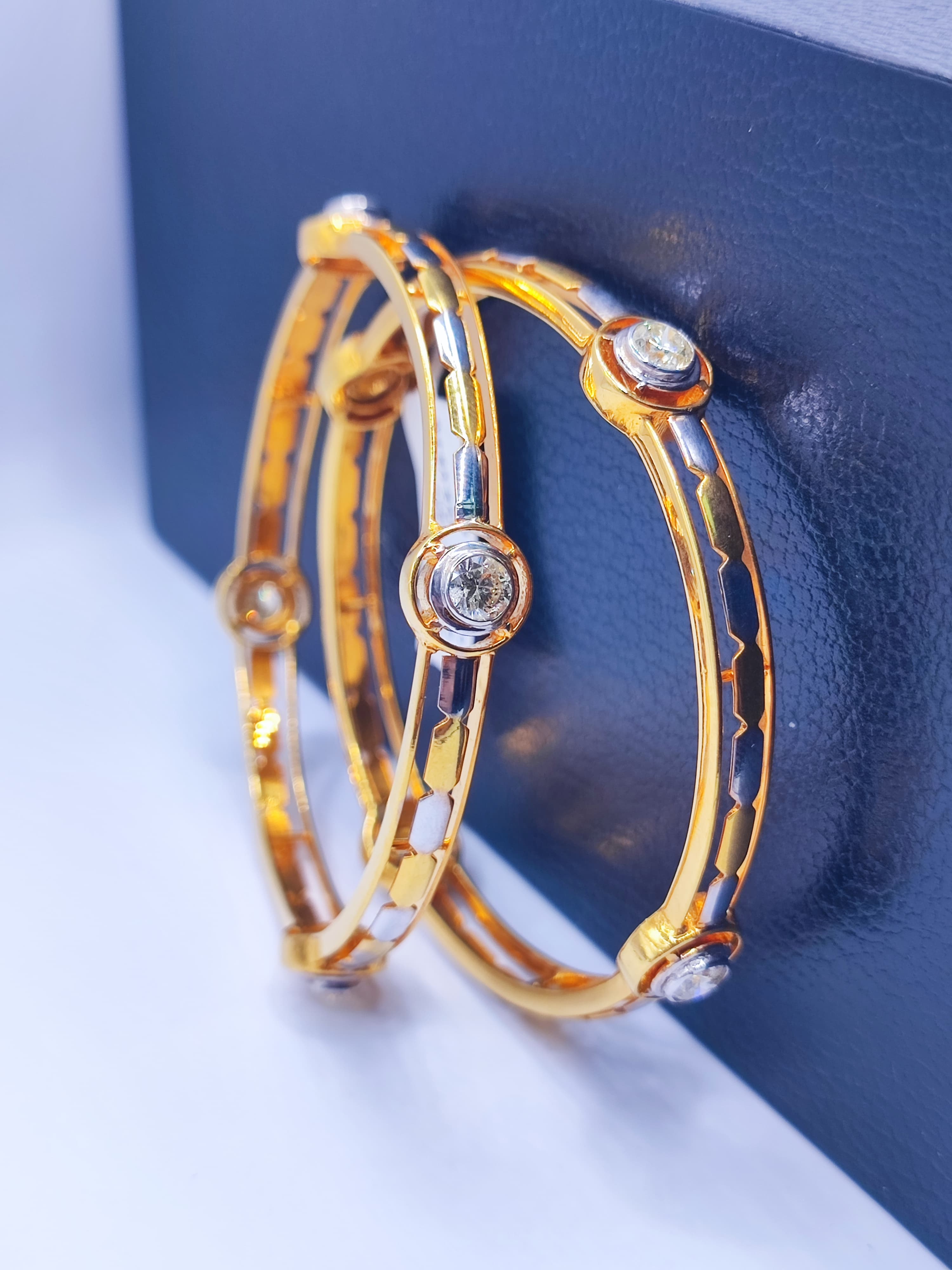 Frozen Flame Diamond Bangles